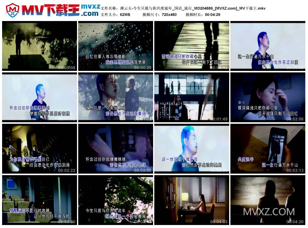 薄云天-今生只愿与你共度流年_国语_流行_MD204889